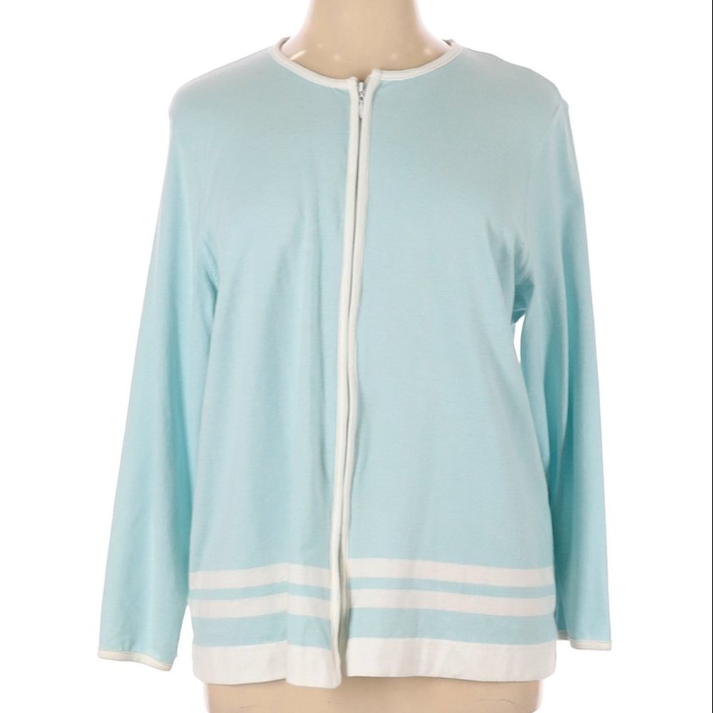 Eccotoo blue  Cardigan Size 1X (Plus)